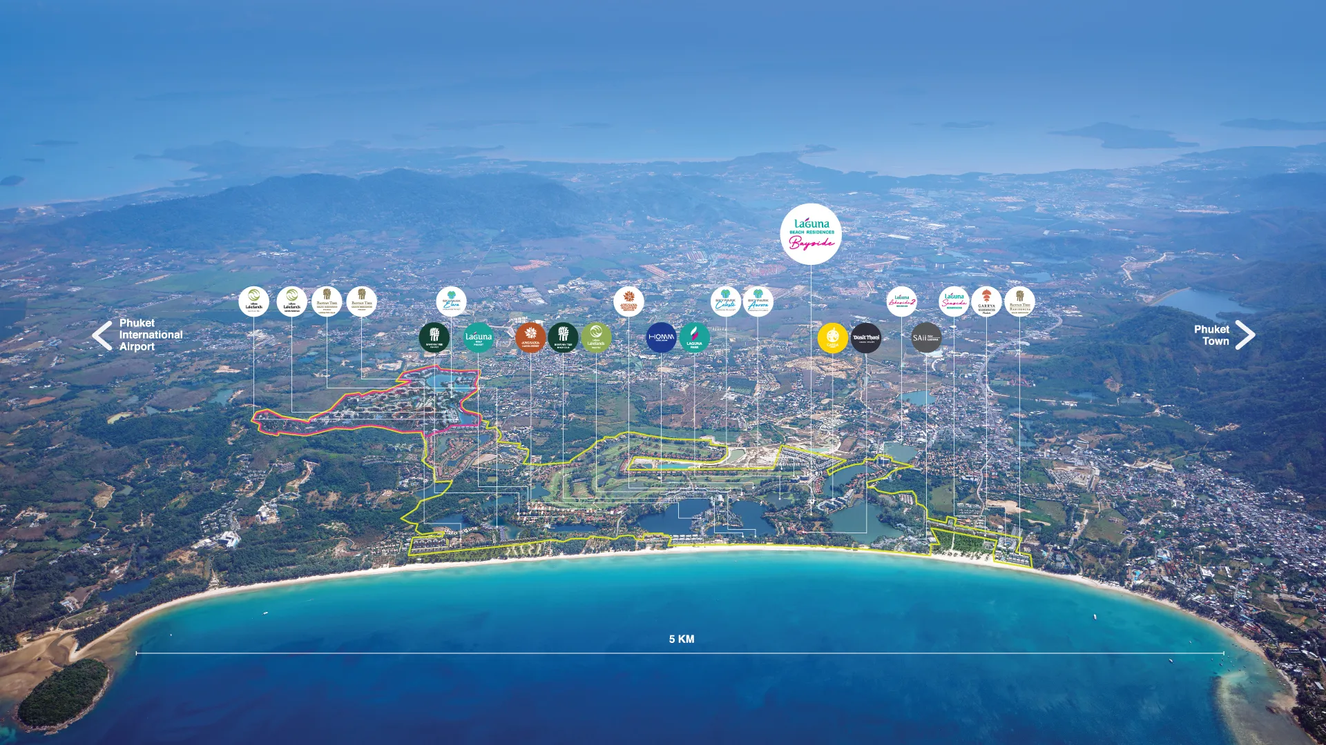 Laguna Beach Residences Bayside Aerial Map