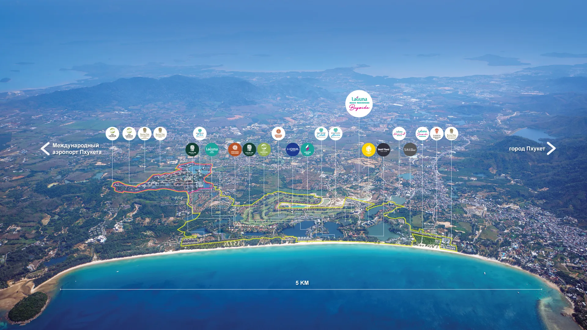 Laguna Beach Residences Bayside Aerial Map